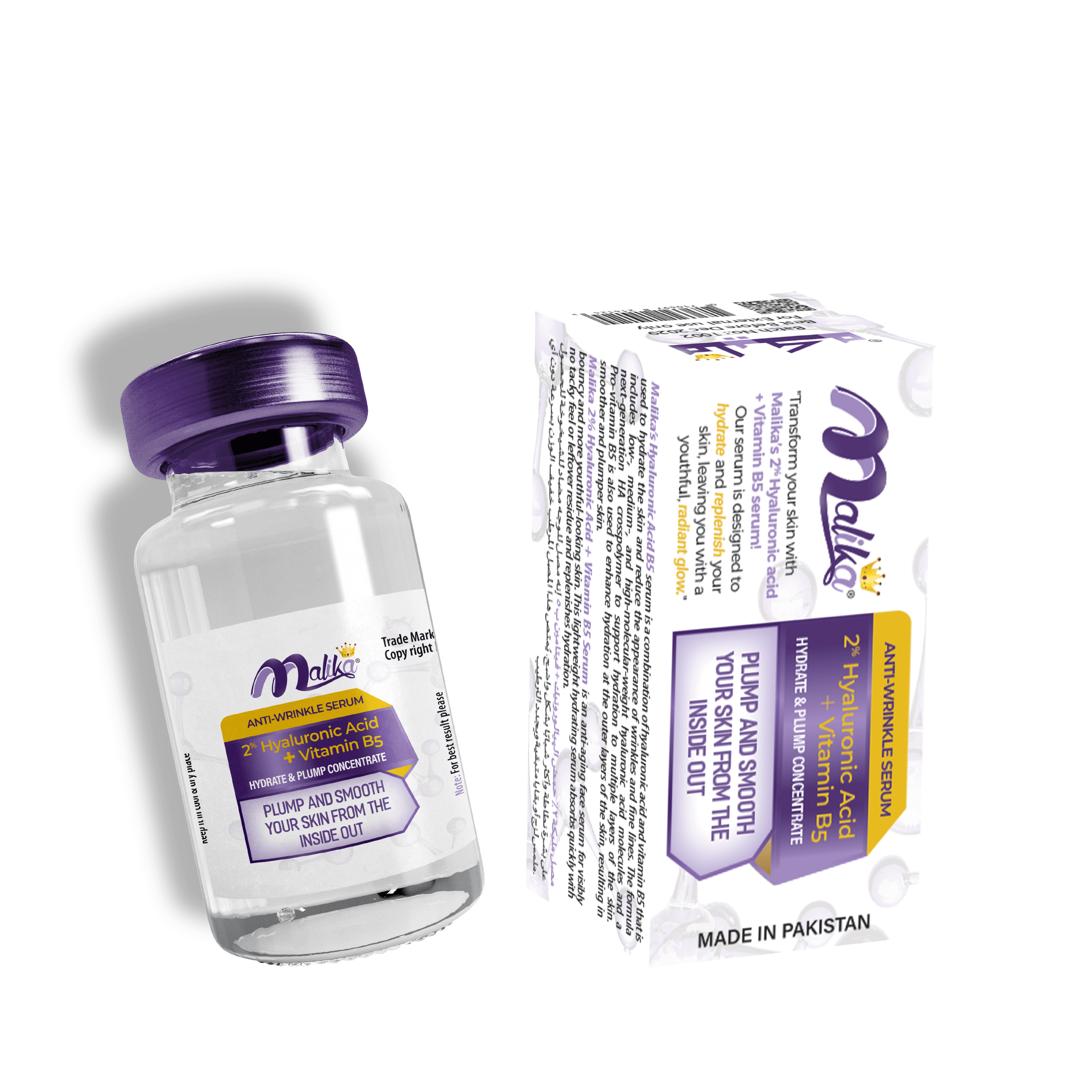 Malika Hyaluronic Acid Anti-Wrinkle Serum – Hydrating, Plumping & Anti-Aging